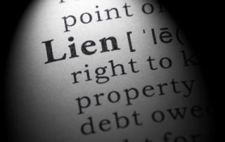 A snapshot of the word "lien" in a dictionary